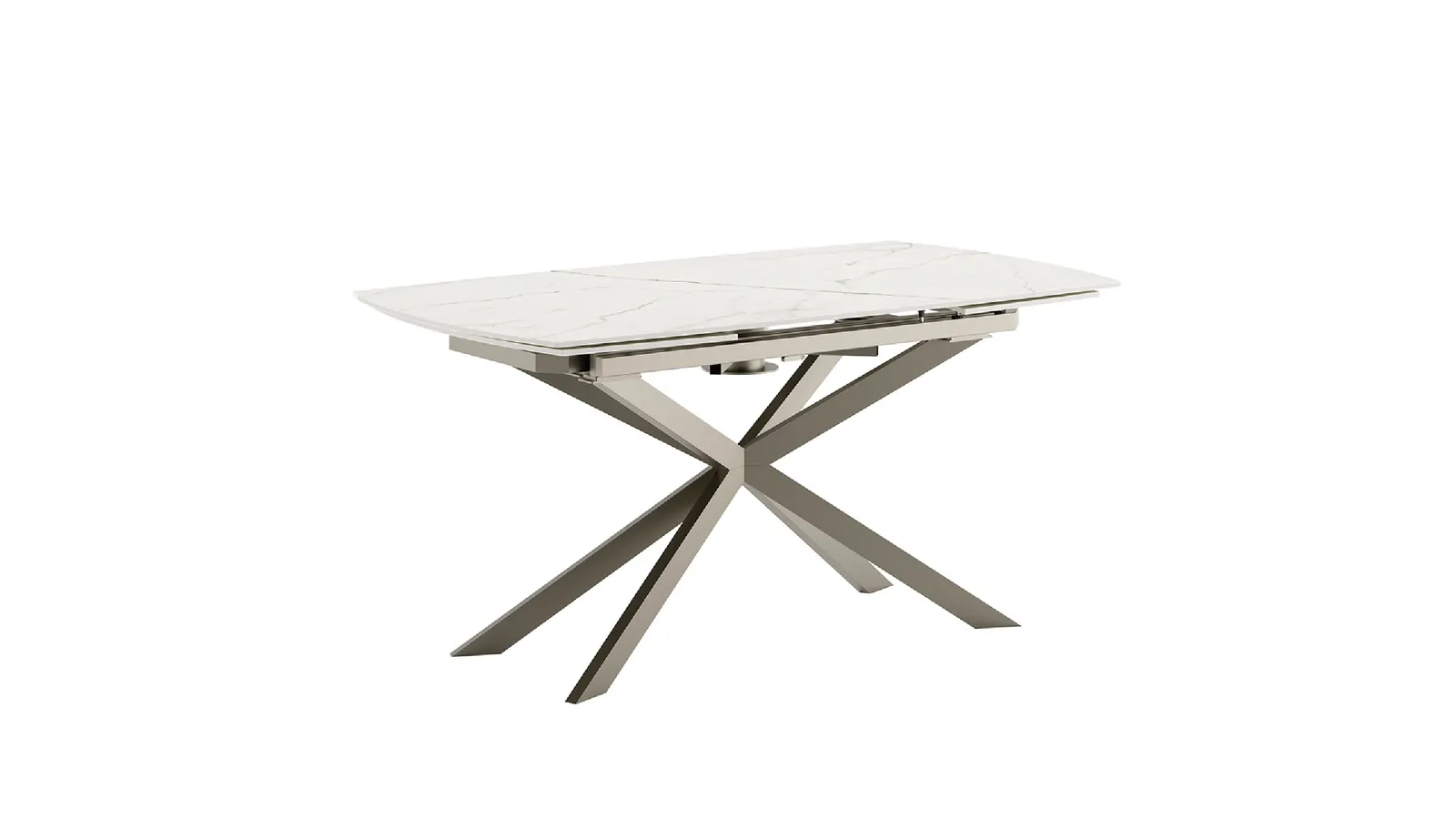 Tavolo allungabile Kanto Caranto con piano in ceramica e struttura in metallo di Veneta Cucine