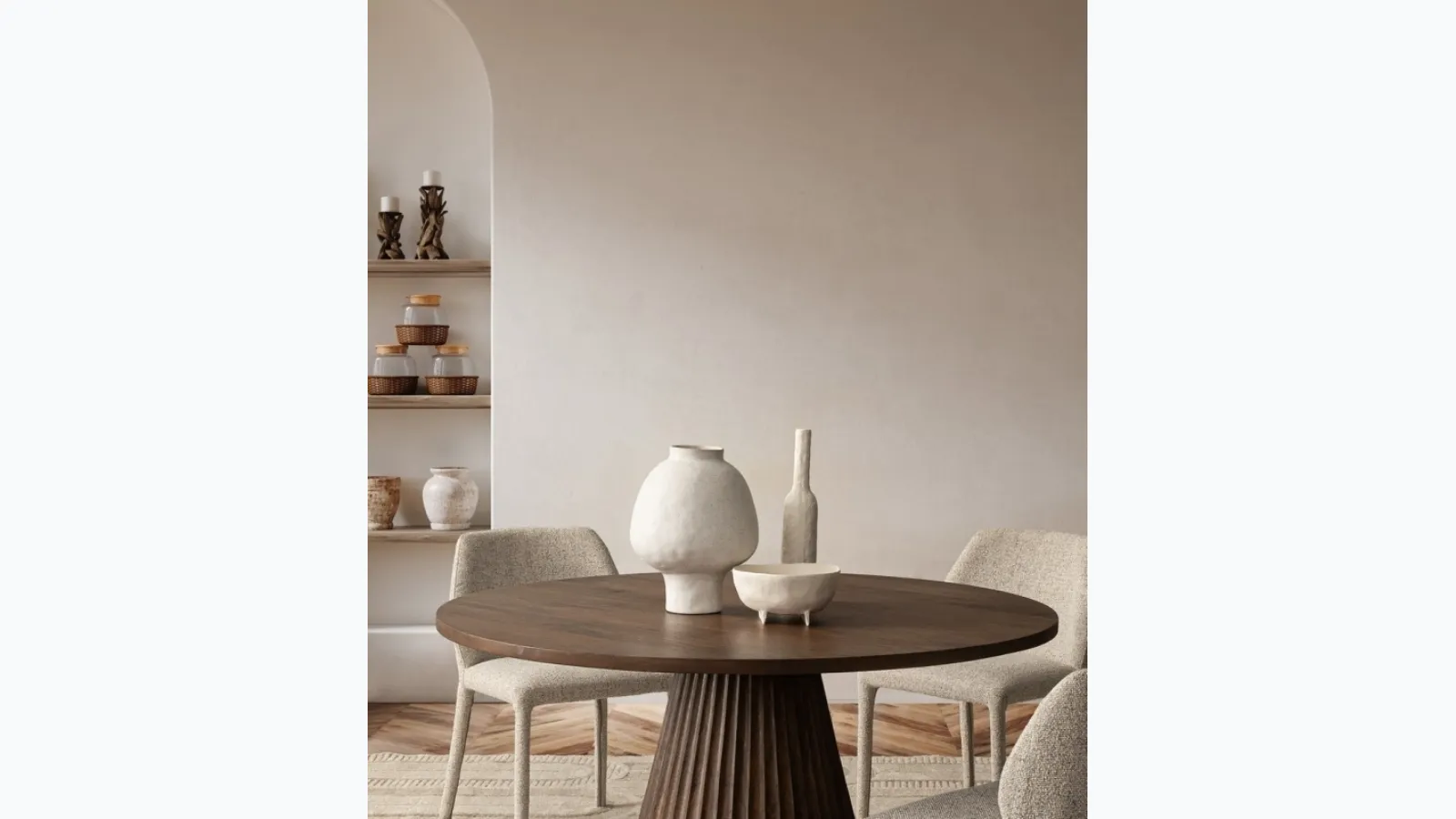 Tavolo rotondo in legno Orissa di Bizzotto