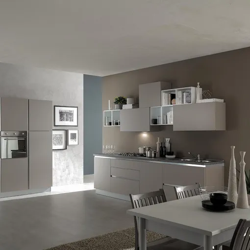 Cucina Moderna Delizia 06 Tortora Opaco di Net Cucine