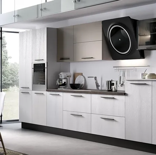 Cucina Moderna lineare Nala in rovere pietra di Mobilturi