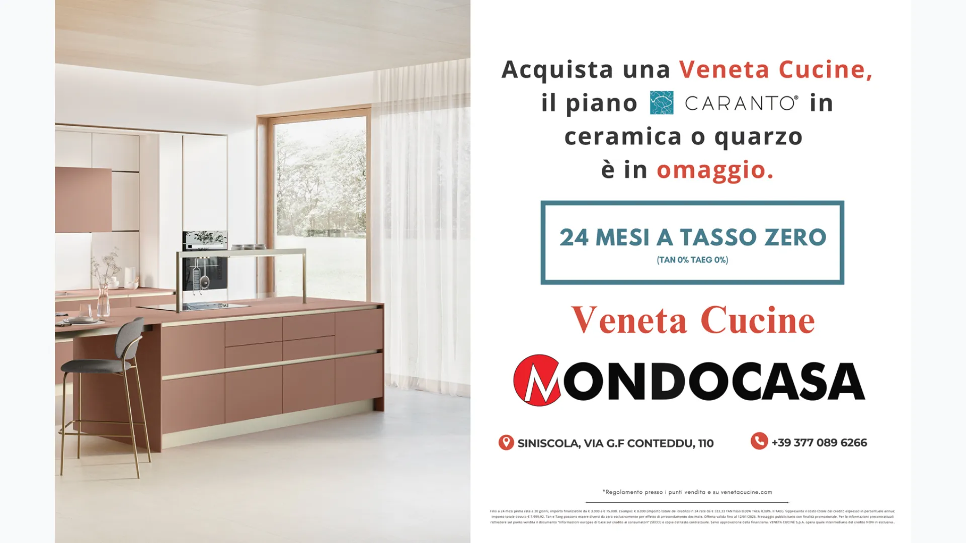 Promo Veneta Cucine: piano Caranto in omaggio
