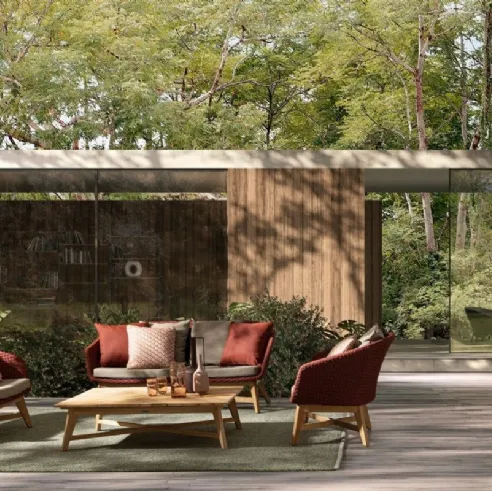 Arredo da esterno in tessuto e legno Coachella di Bizzotto