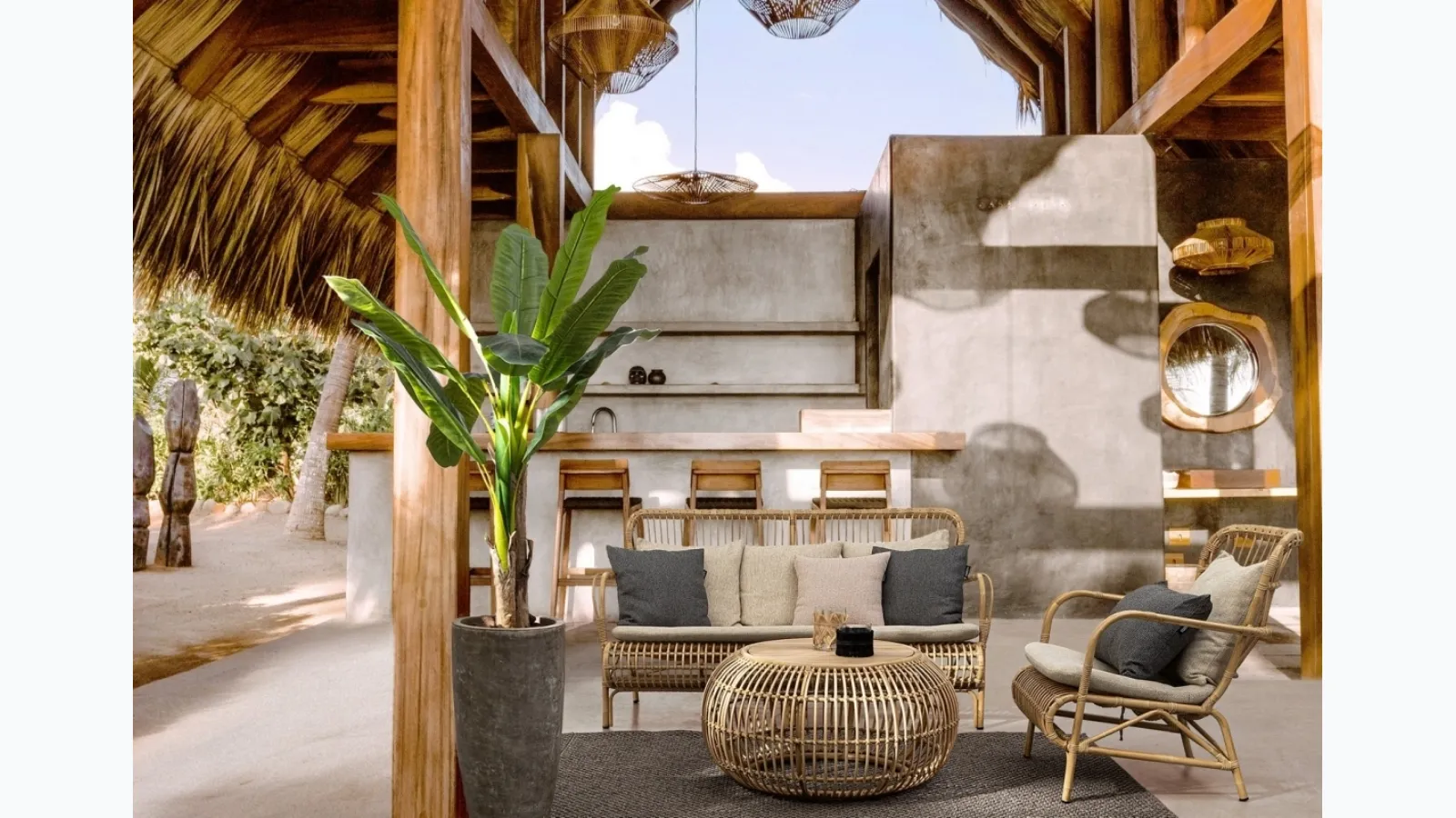 Arredo da esterno Florisel in alluminio effetto rattan di Bizzotto