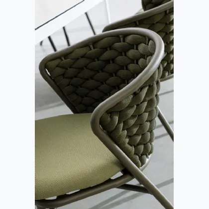 Sedia Harlow in tessuto e alluminio di Bizzotto