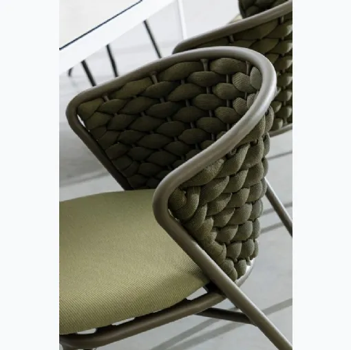 Sedia Harlow in tessuto e alluminio di Bizzotto