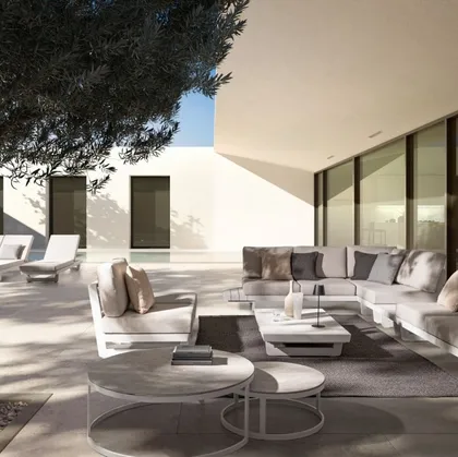 Arredo da esterno Infinity in alluminio e tessuto di Bizzotto