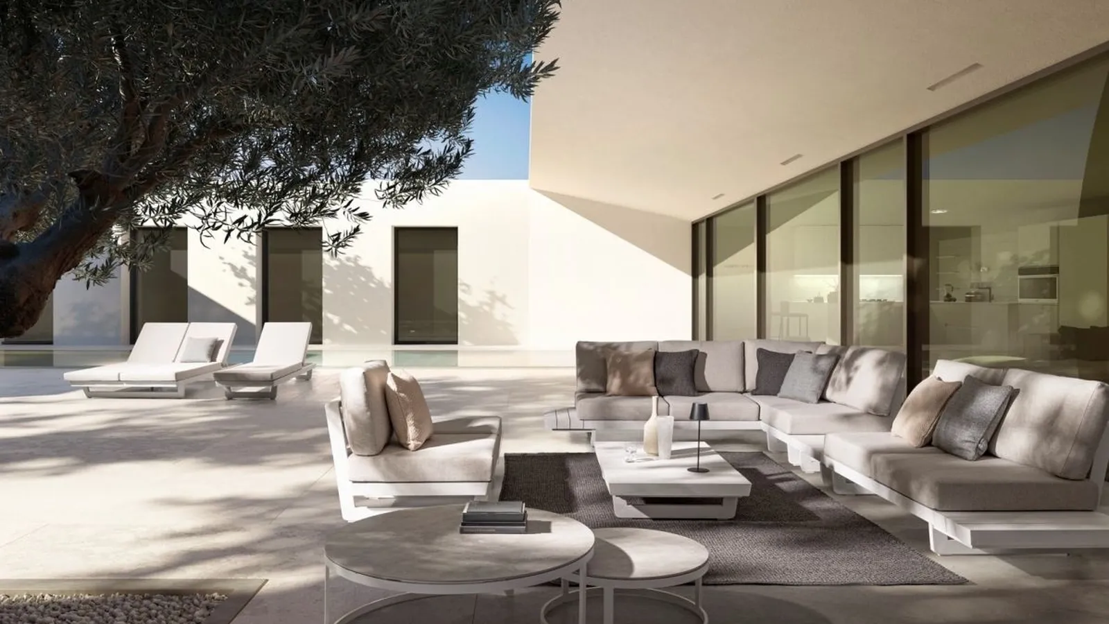 Arredo da esterno Infinity in alluminio e tessuto di Bizzotto