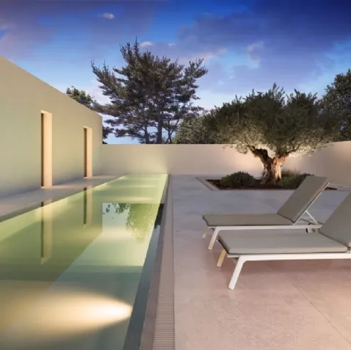 Lettino Jalisco in alluminio e tessuto di Bizzotto