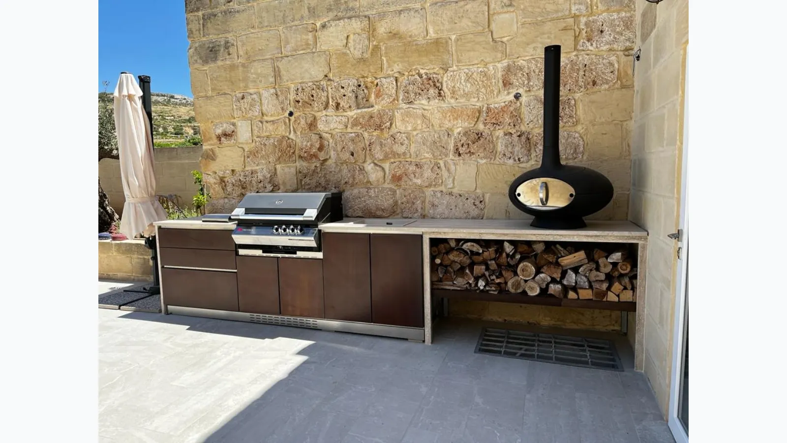 Cucina da esterno Via Nolfi Acciaio corten di OF Outdoor kitchens