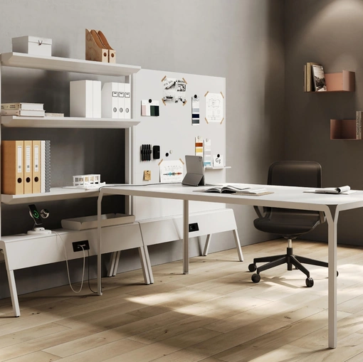 Libreria Crossover con scrivania di Steelbox