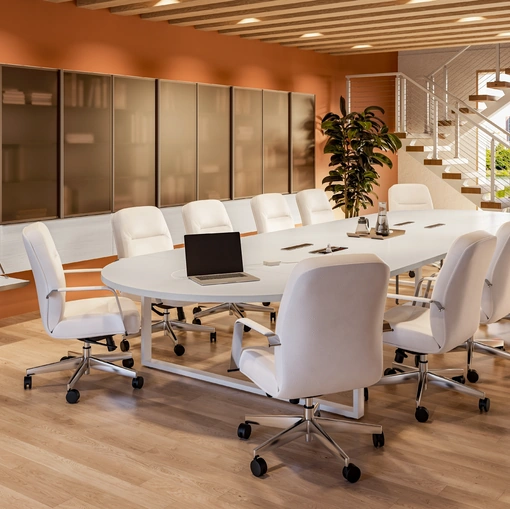 Libreria per Ufficio OF106 con ante battenti in vetro di Giessegi