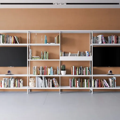 Libreria Simplex in acciaio di Steelbox