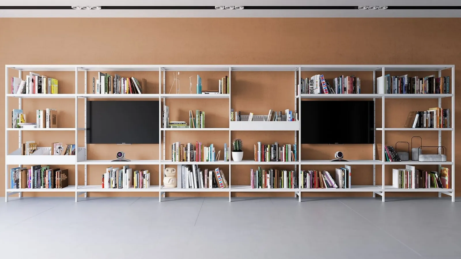 Libreria Simplex in acciaio di Steelbox