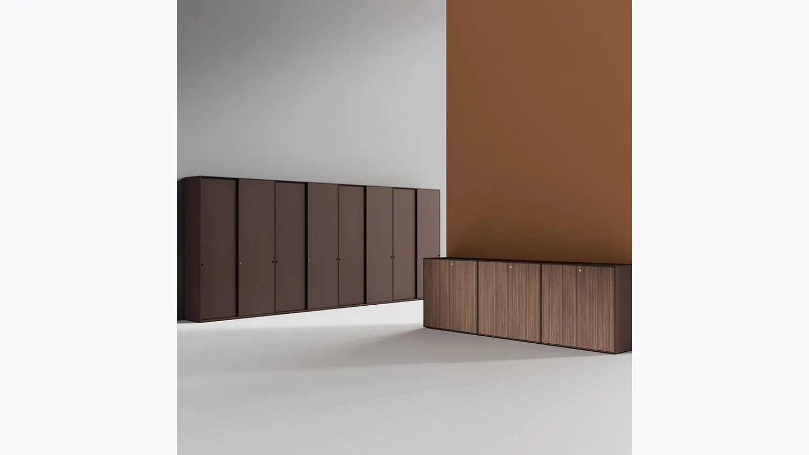Mobile Ufficio Storage Mix basso in melaminico di Steelbox