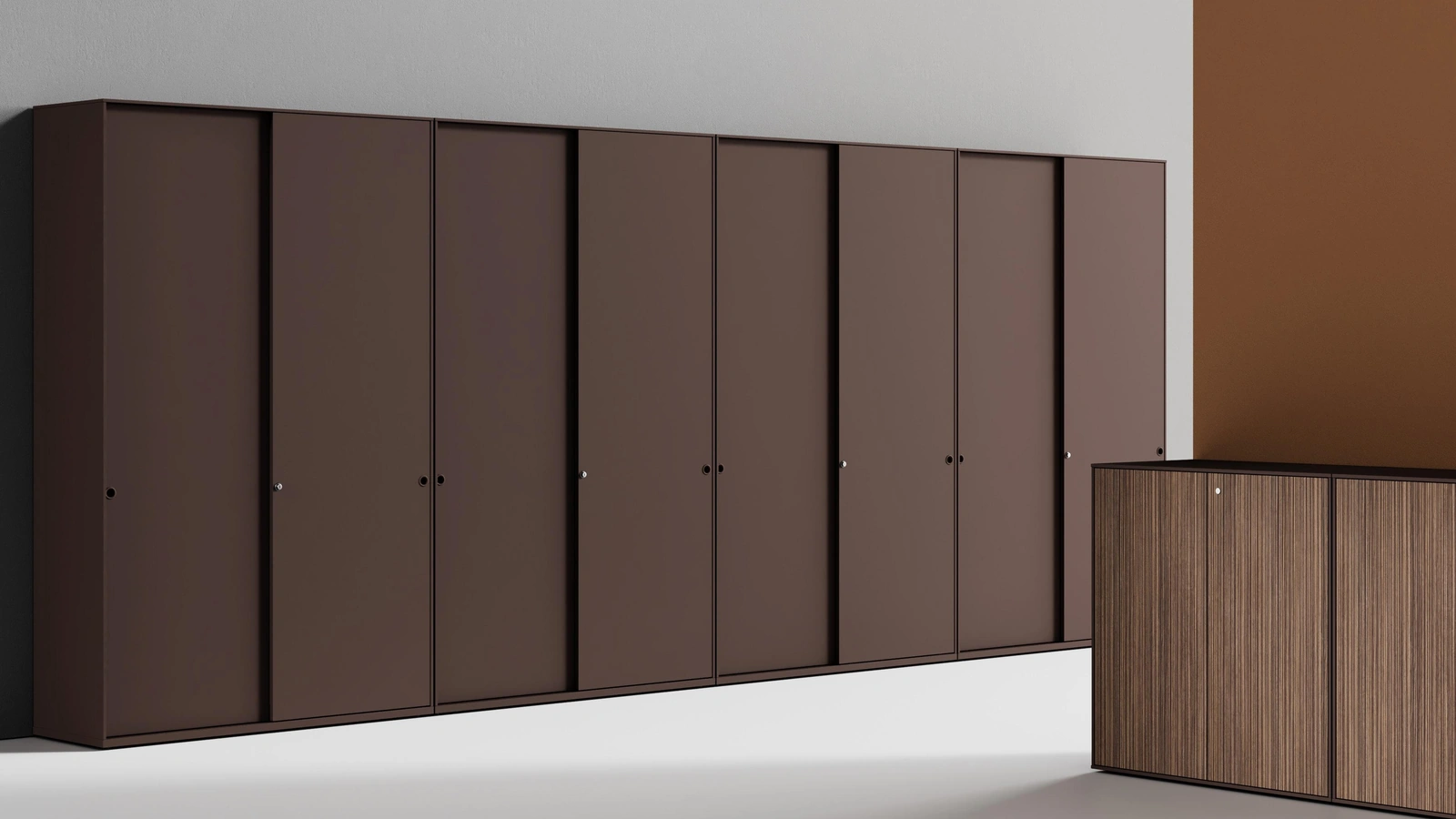 Mobile Ufficio Storage Mix Alto scorrevole di Steelbox